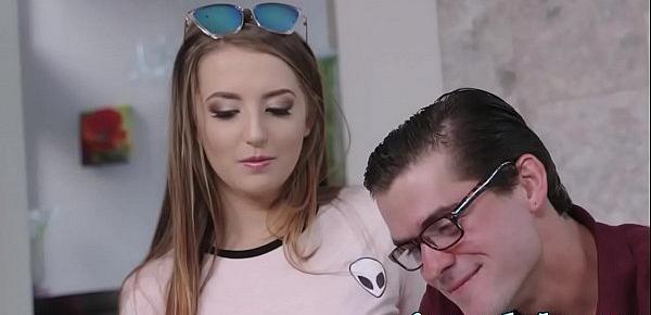 Horny teen gets facial